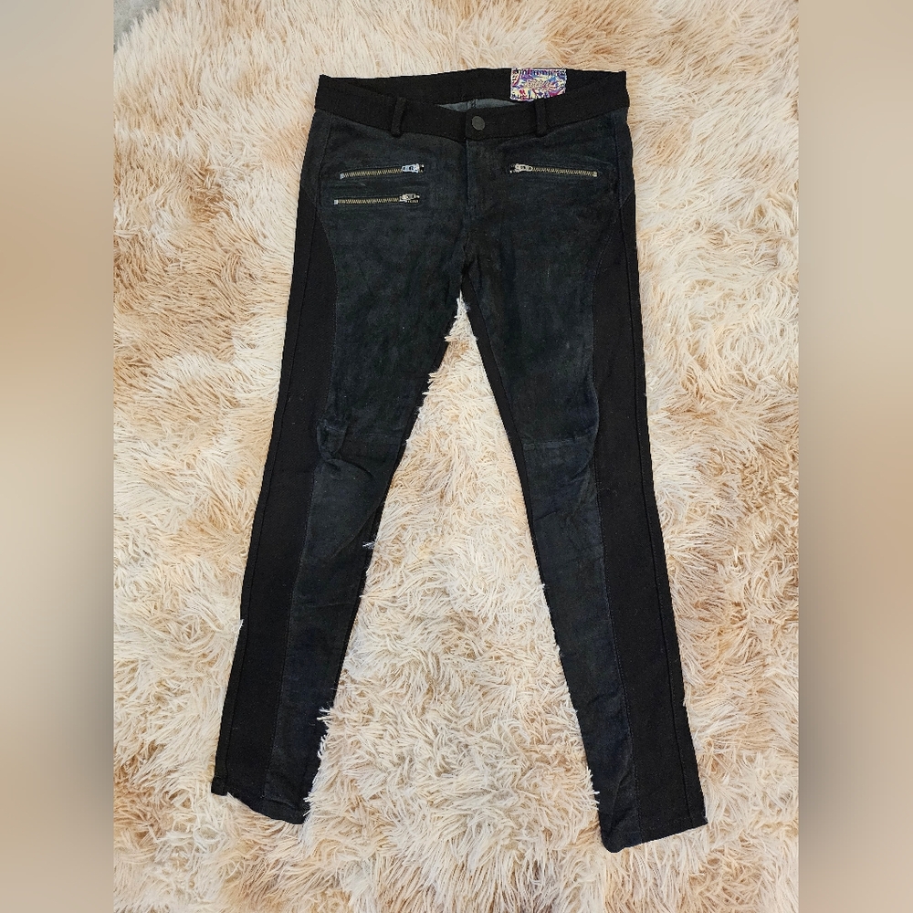 🌼Women's Siwy suede block skinny pants